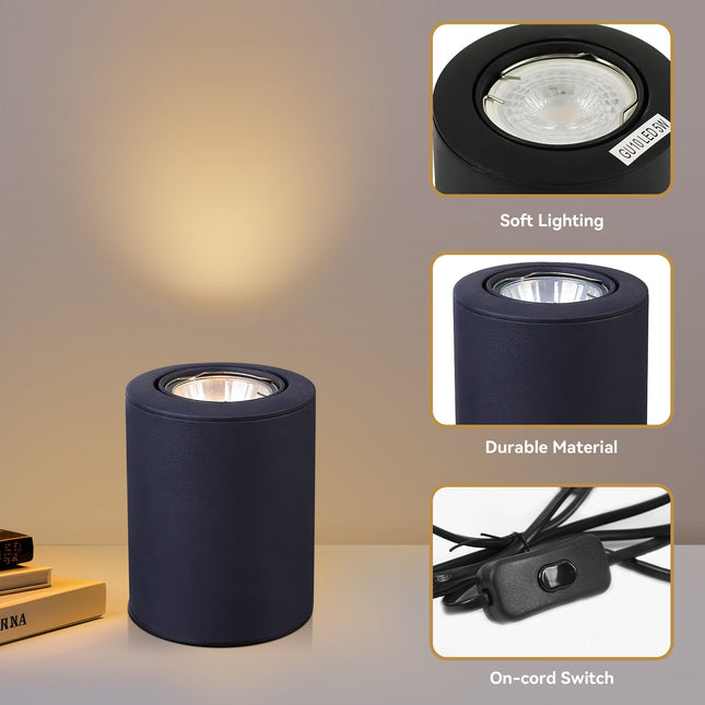 Zaro Table Light Black White Satin Chrome Modern Desk Lamp.
