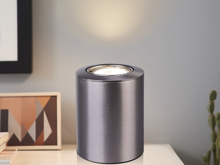 Zaro Table Light Black White Satin Chrome Modern Desk Lamp
