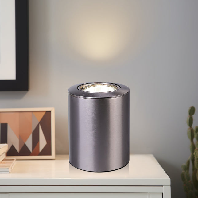 Zaro Table Light Black White Satin Chrome Modern Desk Lamp