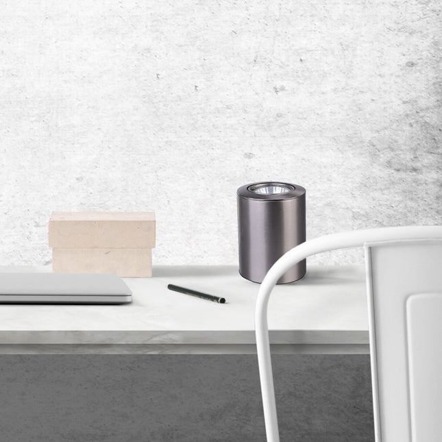 Zaro Table Light Black White Satin Chrome Modern Desk Lamp