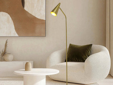 Isolde Floor Lamp with Adjustable Conical Shade for Modern Interiors.