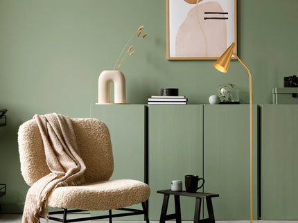 Isolde Floor Lamp with Adjustable Conical Shade for Modern Interiors.