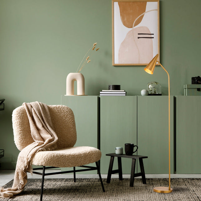 Isolde Floor Lamp with Adjustable Conical Shade for Modern Interiors.