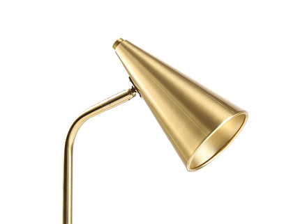 Isolde Table Lamp with Adjustable Shade and Modern Brass Finish.