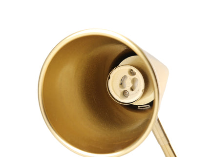 Isolde Table Lamp with Adjustable Shade and Modern Brass Finish.