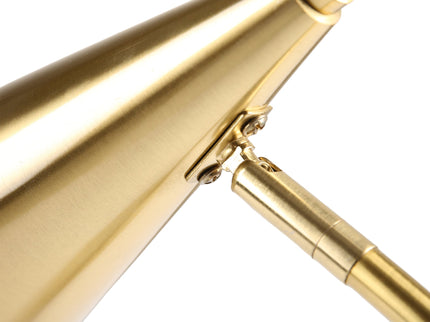 Isolde Table Lamp with Adjustable Shade and Modern Brass Finish.
