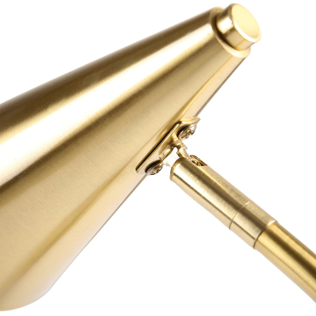 Isolde Table Lamp with Adjustable Shade and Modern Brass Finish.