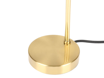 Isolde Table Lamp with Adjustable Shade and Modern Brass Finish.