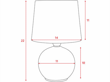 Louis Ceramic Modern Round Table Lamp Set Of 2 for Elegant Living Spaces.