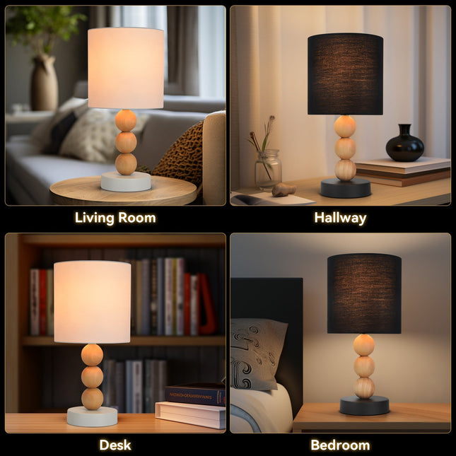 Cara Table Lamp Black White Modern Decorative Lighting for Home.