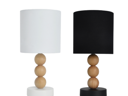 Cara Table Lamp Black White Modern Decorative Lighting for Home.
