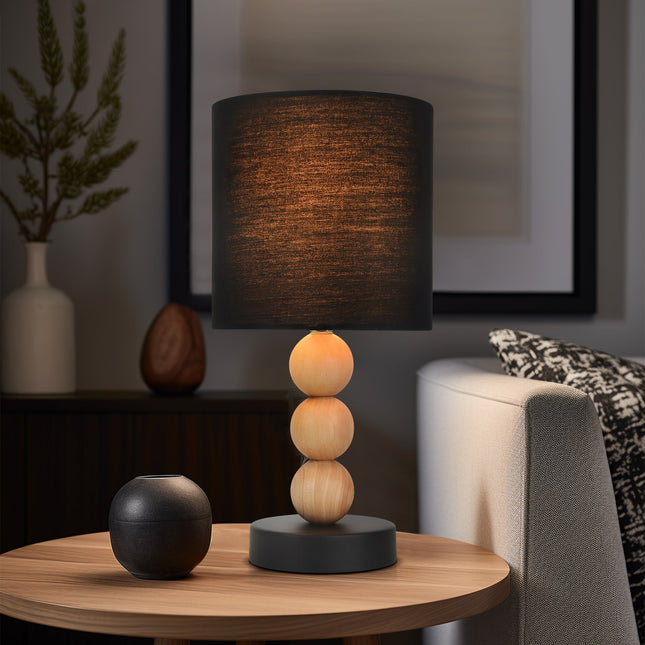 Cara Table Lamp Black White Modern Decorative Lighting for Home.
