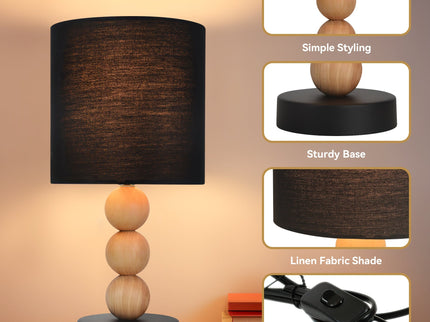 Cara Table Lamp Black White Modern Decorative Lighting for Home.
