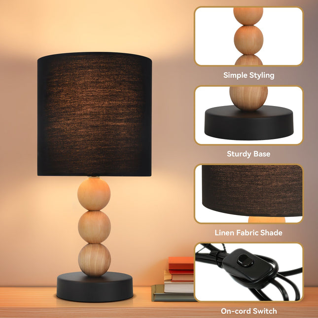 Cara Table Lamp Black White Modern Decorative Lighting for Home.