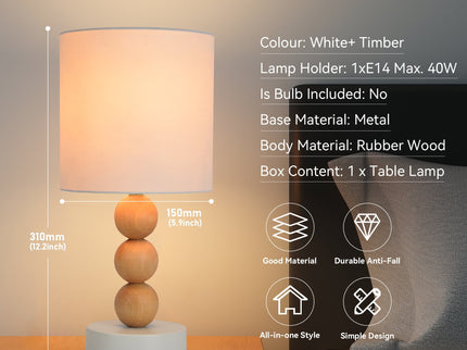 Cara Table Lamp Black White Modern Decorative Lighting for Home.
