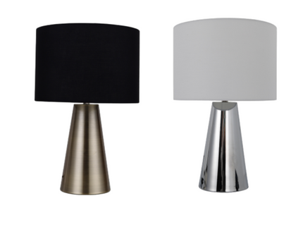 Tayla Touch Table Lamp White Black Modern Touch Lamp for Living Room.