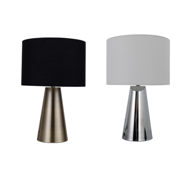 Tayla Touch Table Lamp White Black Modern Touch Lamp for Living Room.