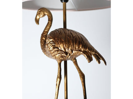 Flamingo Standing Table Lamp Gold Elegant Animal Decor Light.