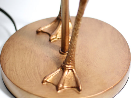 Flamingo Standing Table Lamp Gold Elegant Animal Decor Light.