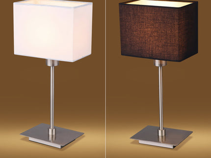 Set of 2 Pueblo Table Lamp White Black Modern Home Decor.
