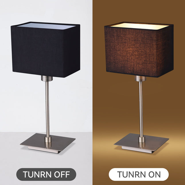 Set of 2 Pueblo Table Lamp White Black Modern Home Decor.