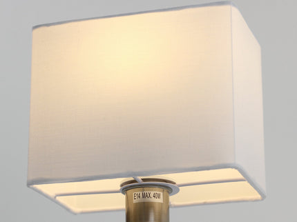 Set of 2 Pueblo Table Lamp White Black Modern Home Decor.