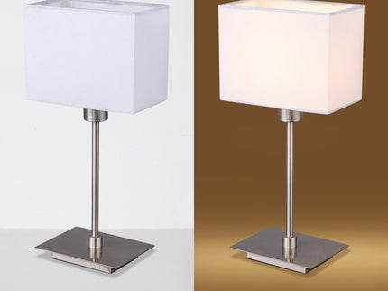 Set of 2 Pueblo Table Lamp White Black Modern Home Decor.