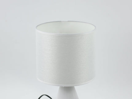 Lux Tapered Ceramic Table Lamp with Linen Shade for Home Decor.