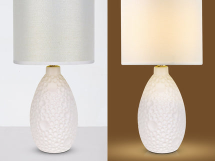 Hass Ceramic Table Lamp with Modern Geometric Design.