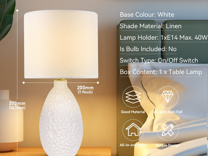 Hass Ceramic Table Lamp with Modern Geometric Design.