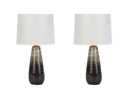 Kalasa Ceramic Table Lamp Set of 2 for Elegant Home Lighting.