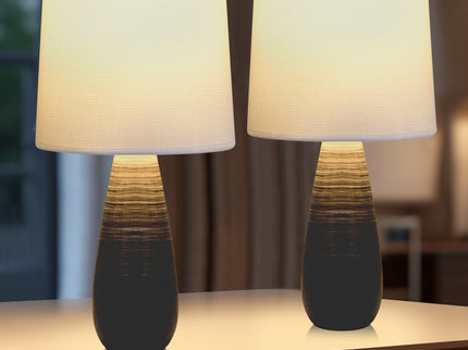 Kalasa Ceramic Table Lamp Set of 2 for Elegant Home Lighting.