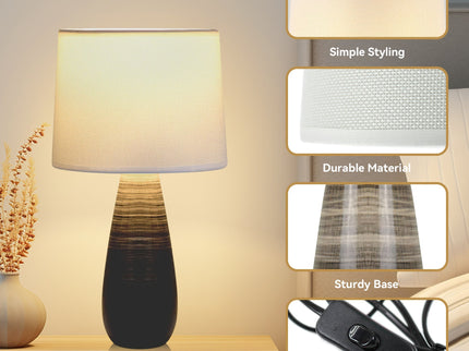 Kalasa Ceramic Table Lamp Set of 2 for Elegant Home Lighting.