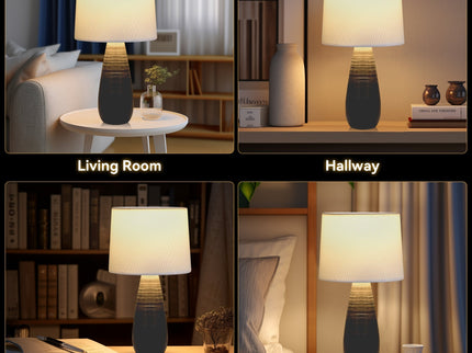 Kalasa Ceramic Table Lamp Set of 2 for Elegant Home Lighting.
