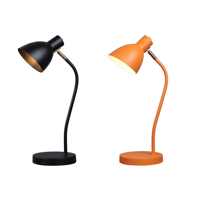 Eloise Touch Table Lamp Black Orange Modern Adjustable Lighting.