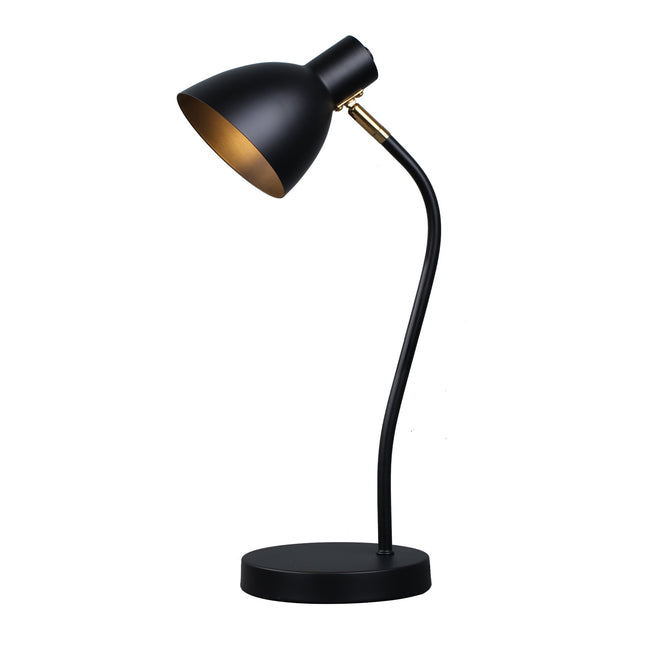 Eloise Touch Table Lamp Black Orange Modern Adjustable Lighting.