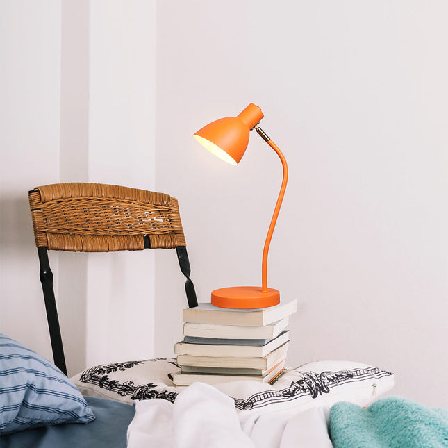 Eloise Touch Table Lamp Black Orange Modern Adjustable Lighting.