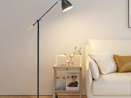 Scandinavian Adjustable Floor Lamp White Black Minimalist Lighting.
