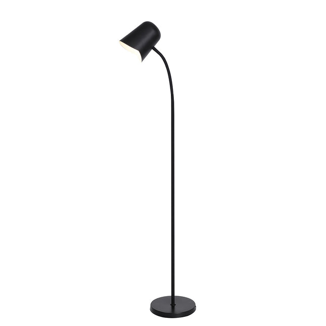Peggy Adjustable Floor Lamp White Black Modern Reading Light.