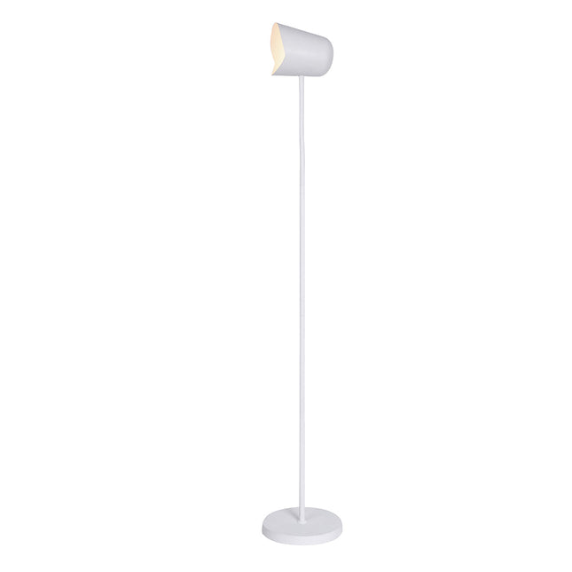 Peggy Adjustable Floor Lamp White Black Modern Reading Light.