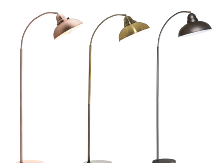 Manor Metal Floor Lamp Weathered Brass Antique Chrome Antique Copper.