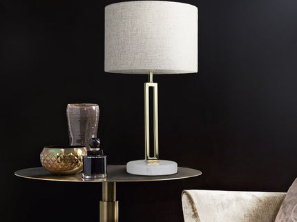 Margleus Table Lamp with Marble Base for Elegant Home Decor.