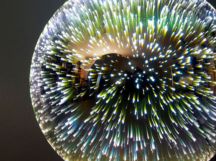 Javarone Table Lamp Copper Chrome Modern Glass Sphere Lighting.
