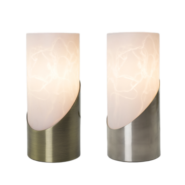 Marc Touch Table Lamp Antique Brass Satin Chrome Elegant Modern Light.