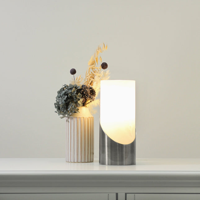 Marc Touch Table Lamp Antique Brass Satin Chrome Elegant Modern Light.