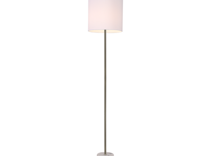Wigwam Floor Lamp Modern Brass and Marble Base Light.