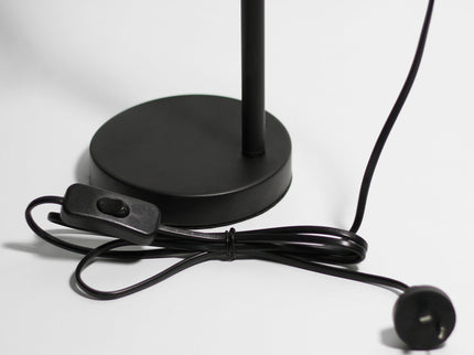 Lars Table Lamp Modern Industrial Design with Timber Accent.