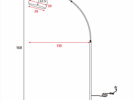 Beam Acro Floor Lamp with Adjustable Arch and Marble Base.