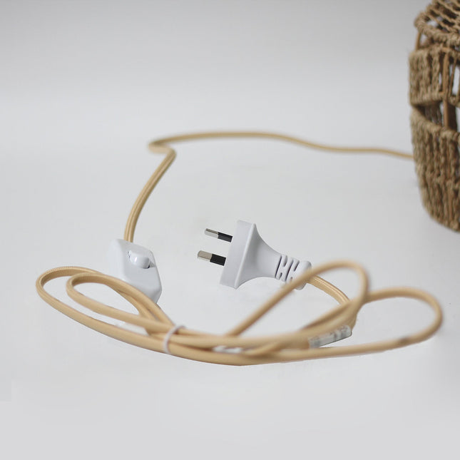 Tilda Table Lamp with Hemp Rope Base and Linen Shade.