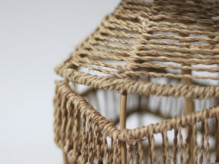 Tilda Table Lamp with Hemp Rope Base and Linen Shade.